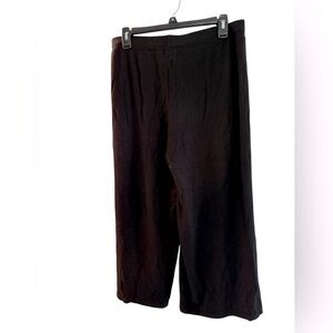 Black Wide-Leg crop Pants by Sunday pull on soft comfortable and great looking M